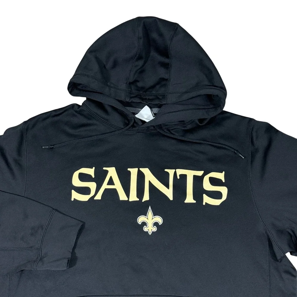 Nike New Orleans Saints Therma-Fit Hoodie Men's XL Black Gold NFL Pullover